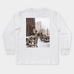 NYC Winter Dumbo 2 Kids Long Sleeve T-Shirt